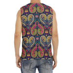 Colorful Boho Paisley Pattern Print Men's Fitness Tank Top