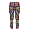 Colorful Boho Paisley Pattern Print Men's Leggings