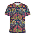 Colorful Boho Paisley Pattern Print Men's Athletic T-Shirt