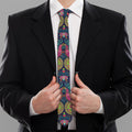 Colorful Boho Paisley Pattern Print Necktie