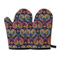 Colorful Boho Paisley Pattern Print Oven Mitts