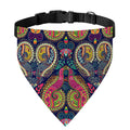Colorful Boho Paisley Pattern Print Over The Collar Dog Bandana