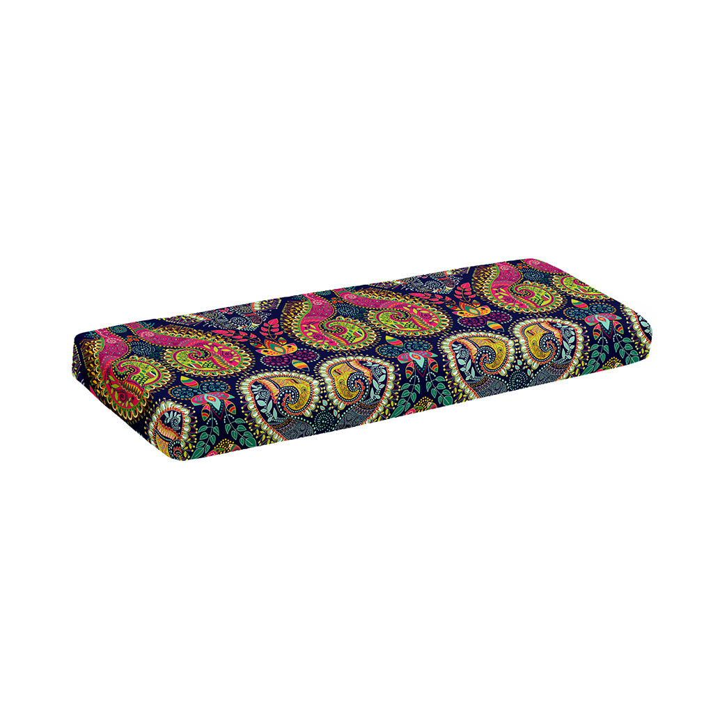 Colorful Boho Paisley Pattern Print Piano Keyboard Cover