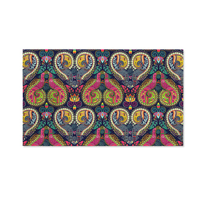 Colorful Boho Paisley Pattern Print Polyester Flag