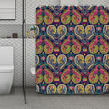 Colorful Boho Paisley Pattern Print Polyester Shower Curtain