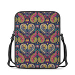 Colorful Boho Paisley Pattern Print Rectangular Crossbody Bag