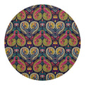 Colorful Boho Paisley Pattern Print Round Blanket
