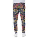 Colorful Boho Paisley Pattern Print Scuba Joggers