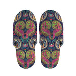Colorful Boho Paisley Pattern Print Slippers