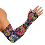 Colorful Boho Paisley Pattern Print Sun Protection Arm Sleeves