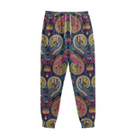 Colorful Boho Paisley Pattern Print Sweatpants