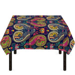 Colorful Boho Paisley Pattern Print Tablecloth