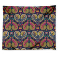 Colorful Boho Paisley Pattern Print Tapestry