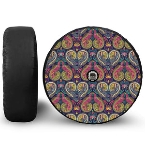 Colorful Boho Paisley Pattern Print Tire Cover With Camera Hole