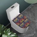 Colorful Boho Paisley Pattern Print Toilet Lid Cover