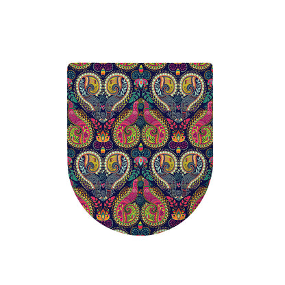 Colorful Boho Paisley Pattern Print Toilet Lid Cover