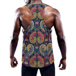 Colorful Boho Paisley Pattern Print Training Tank Top