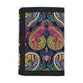 Colorful Boho Paisley Pattern Print Trifold Wallet