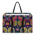 Colorful Boho Paisley Pattern Print Utility Tote Bag