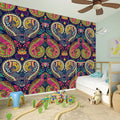 Colorful Boho Paisley Pattern Print Wall Sticker