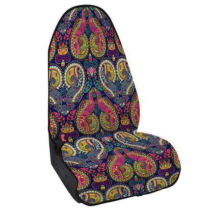 Colorful Boho Paisley Pattern Print Waterproof Car Seat Cover