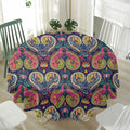 Colorful Boho Paisley Pattern Print Waterproof Round Tablecloth