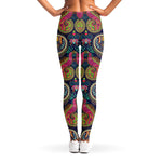 Colorful Boho Paisley Pattern Print Women's Leggings