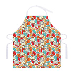 Colorful Books Pattern Print Adjustable Apron