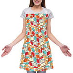 Colorful Books Pattern Print Adjustable Apron