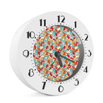 Colorful Books Pattern Print Alarm Clock