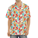 Colorful Books Pattern Print Aloha Shirt