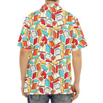 Colorful Books Pattern Print Aloha Shirt