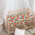 Colorful Books Pattern Print Baby Crib Sheet