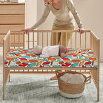 Colorful Books Pattern Print Baby Crib Sheet