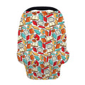 Colorful Books Pattern Print Baby Seat Cover