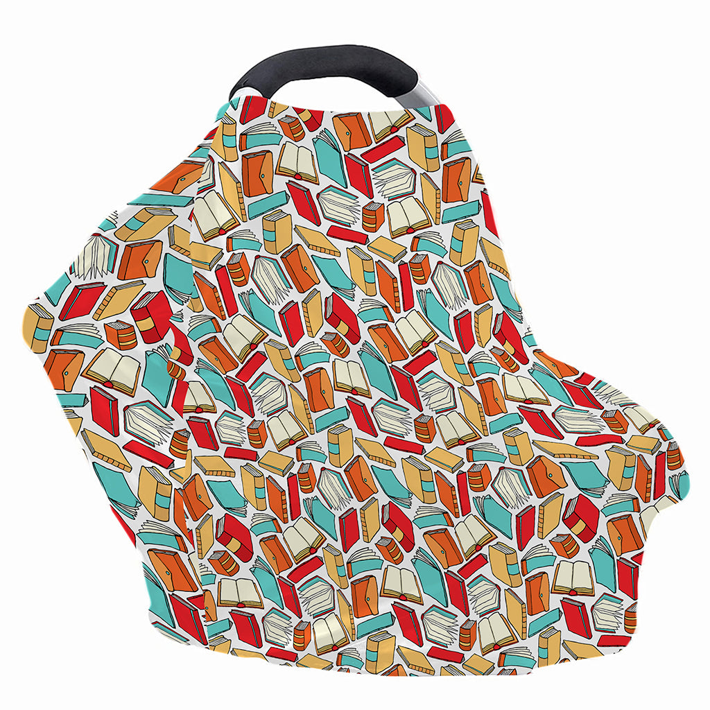 Colorful Books Pattern Print Baby Seat Cover