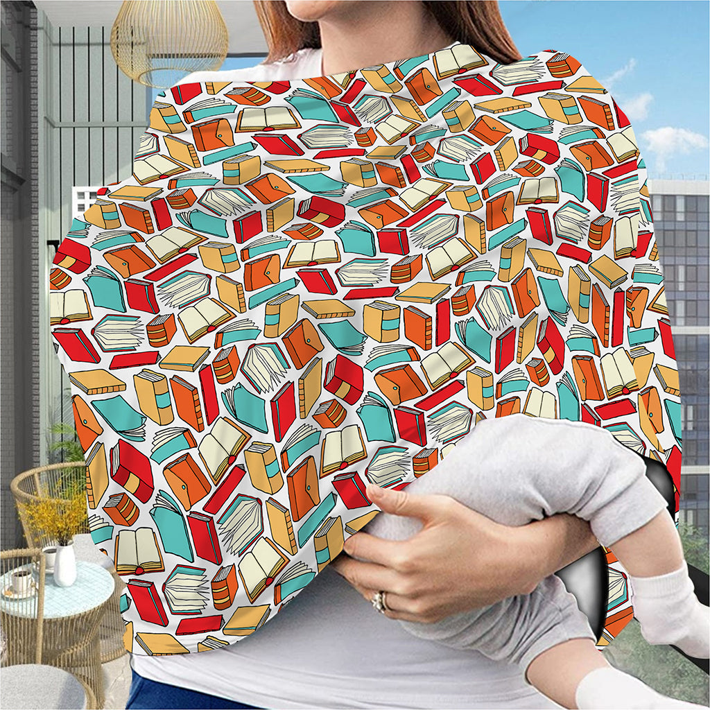 Colorful Books Pattern Print Baby Seat Cover