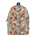 Colorful Books Pattern Print School Backpack