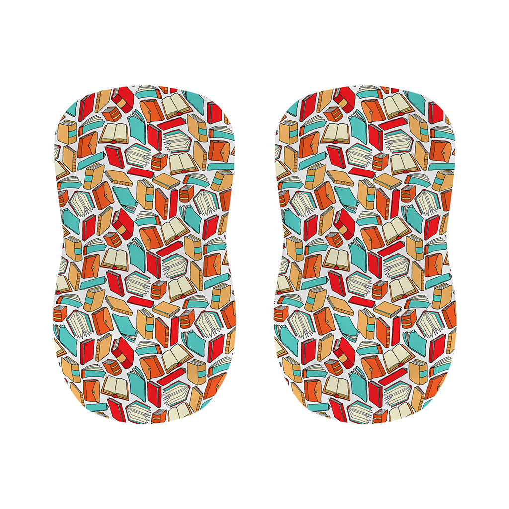 Colorful Books Pattern Print Bar Stool Covers