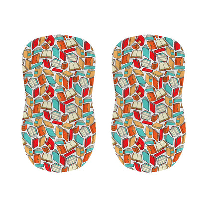 Colorful Books Pattern Print Bar Stool Covers