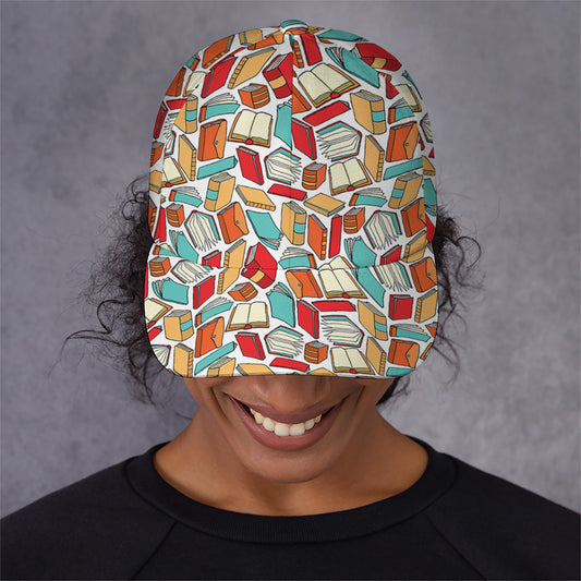 Colorful Books Pattern Print Baseball Cap