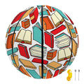 Colorful Books Pattern Print Basketball