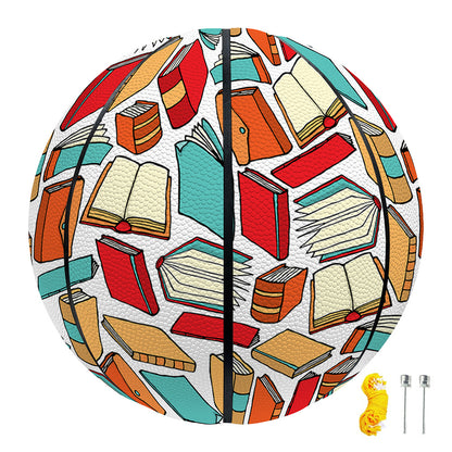 Colorful Books Pattern Print Basketball