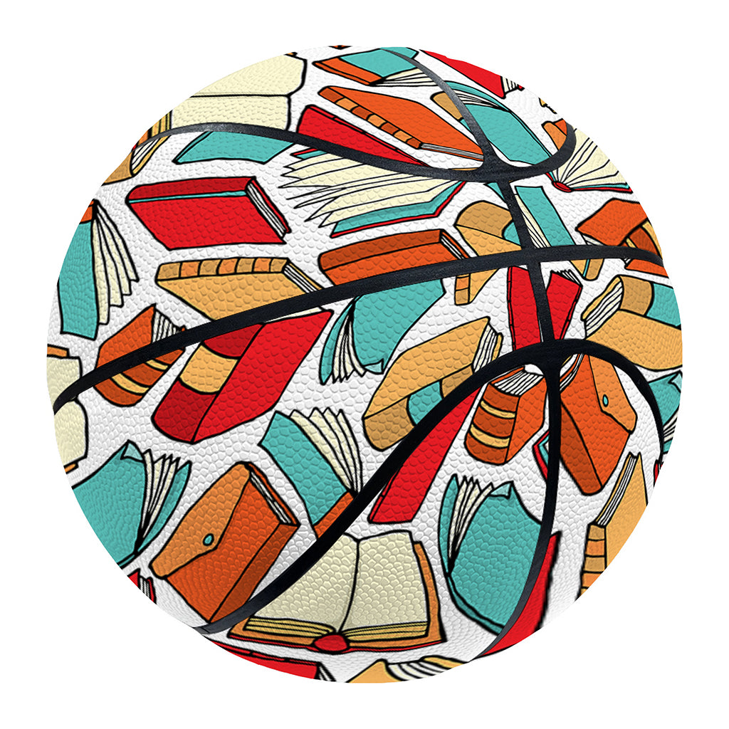 Colorful Books Pattern Print Basketball