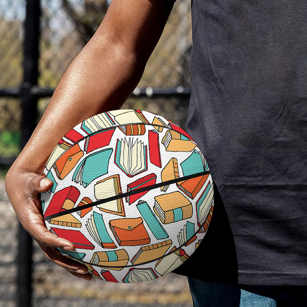 Colorful Books Pattern Print Basketball