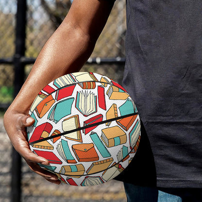 Colorful Books Pattern Print Basketball