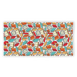 Colorful Books Pattern Print Beach Towel