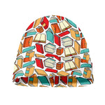 Colorful Books Pattern Print Beanie