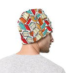 Colorful Books Pattern Print Beanie
