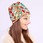 Colorful Books Pattern Print Beanie